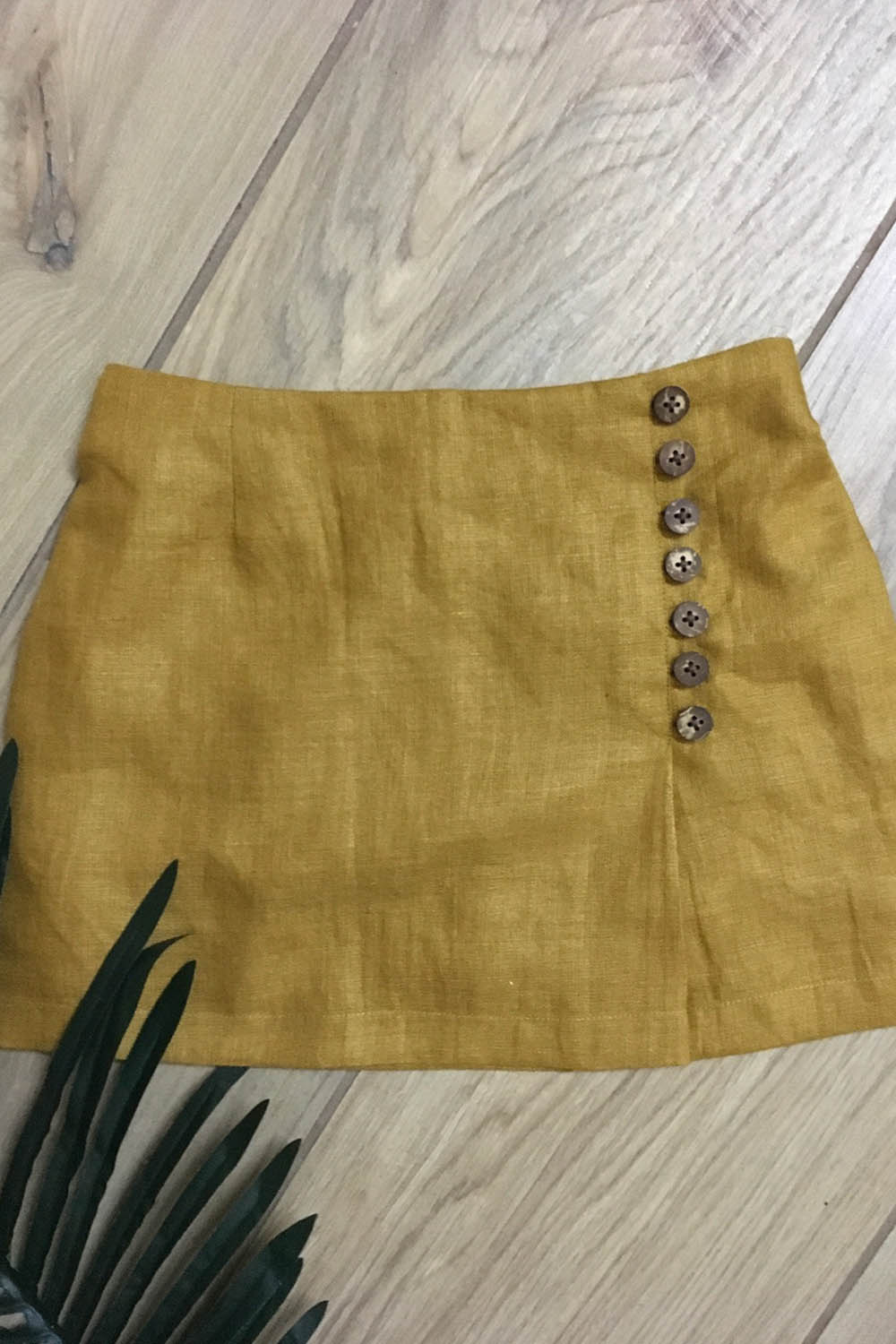 Girls Short Linen Skirt
