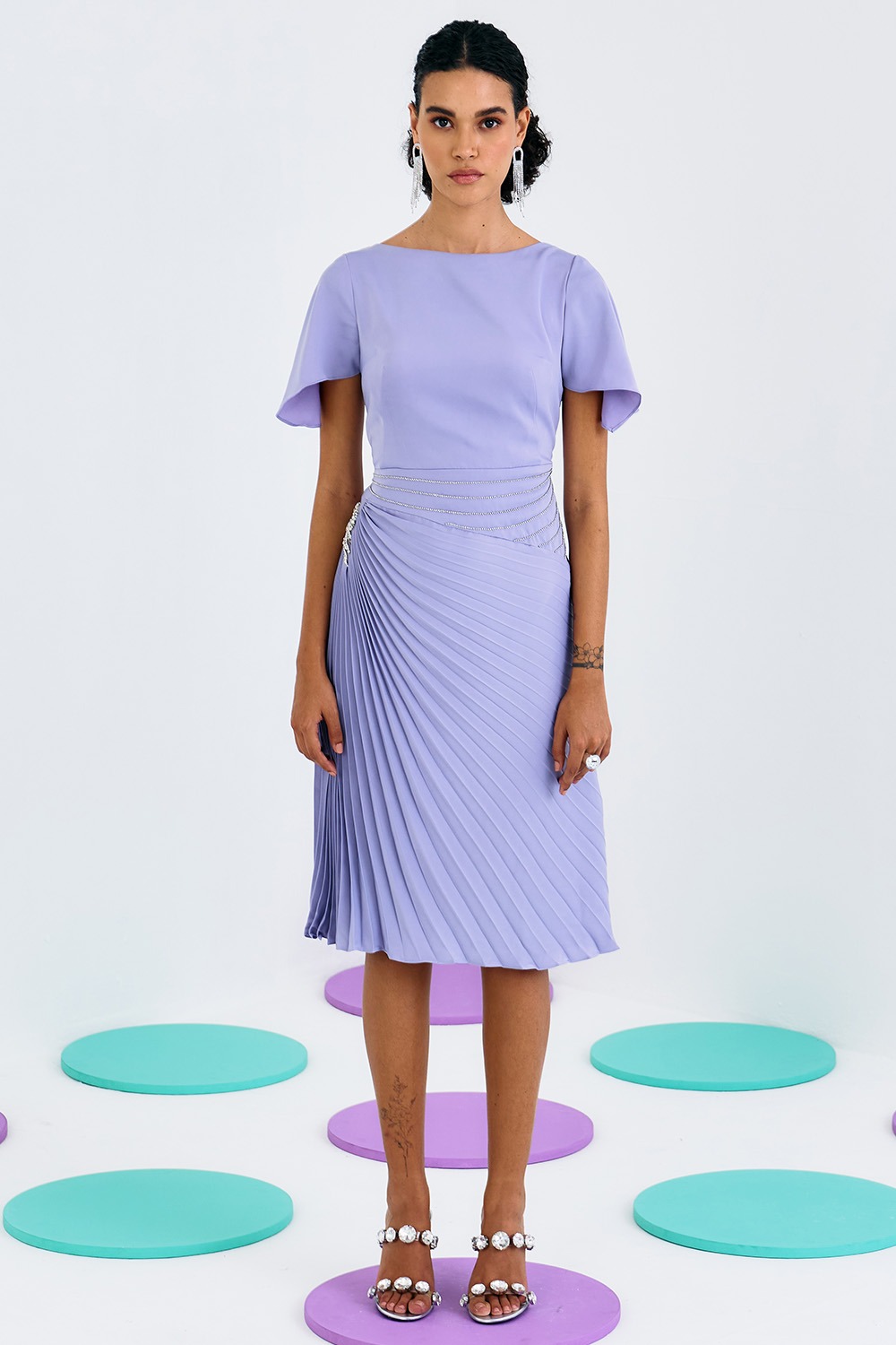 Lilac Timeless Pleated Dress