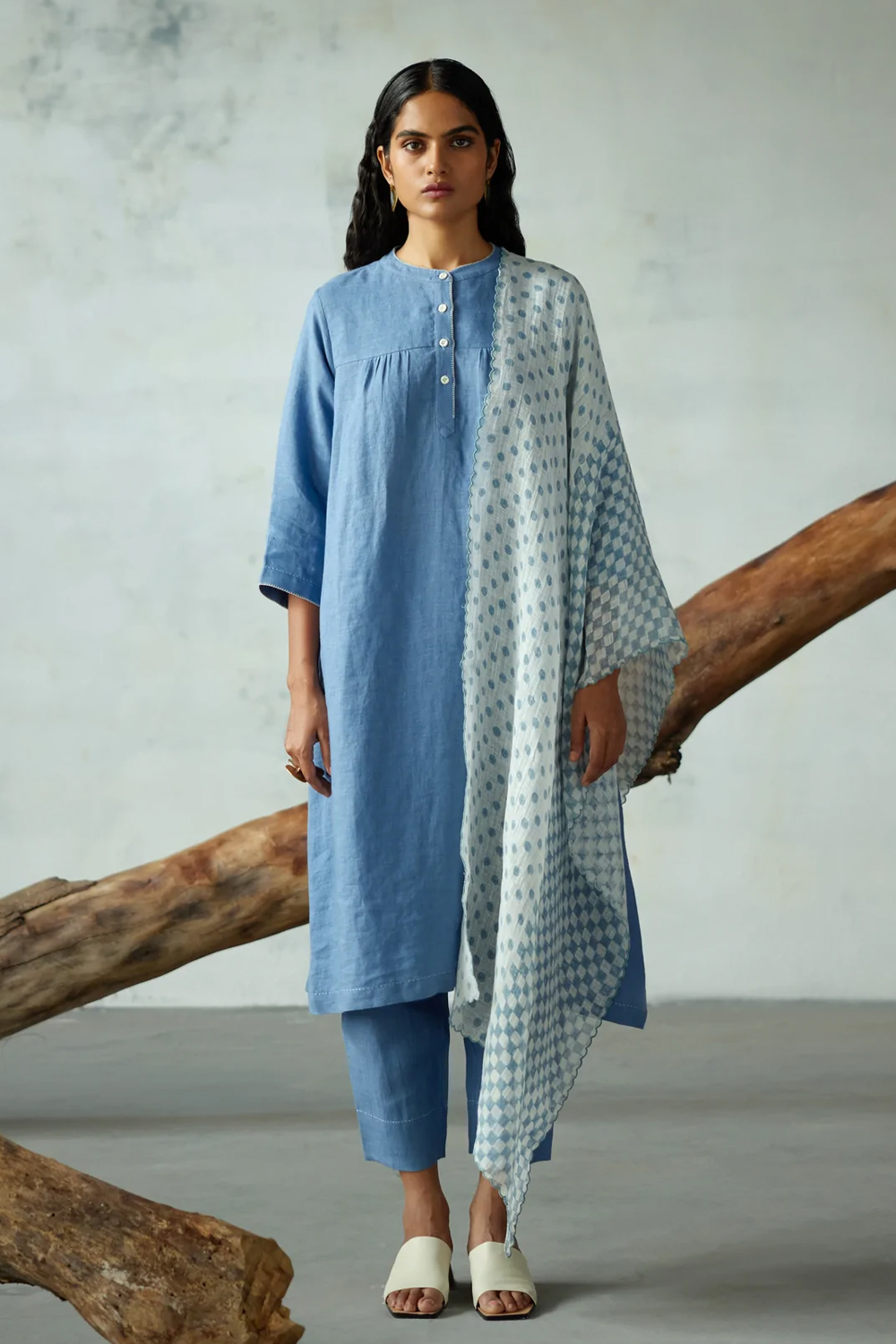 Button -Up Tunic with Pants