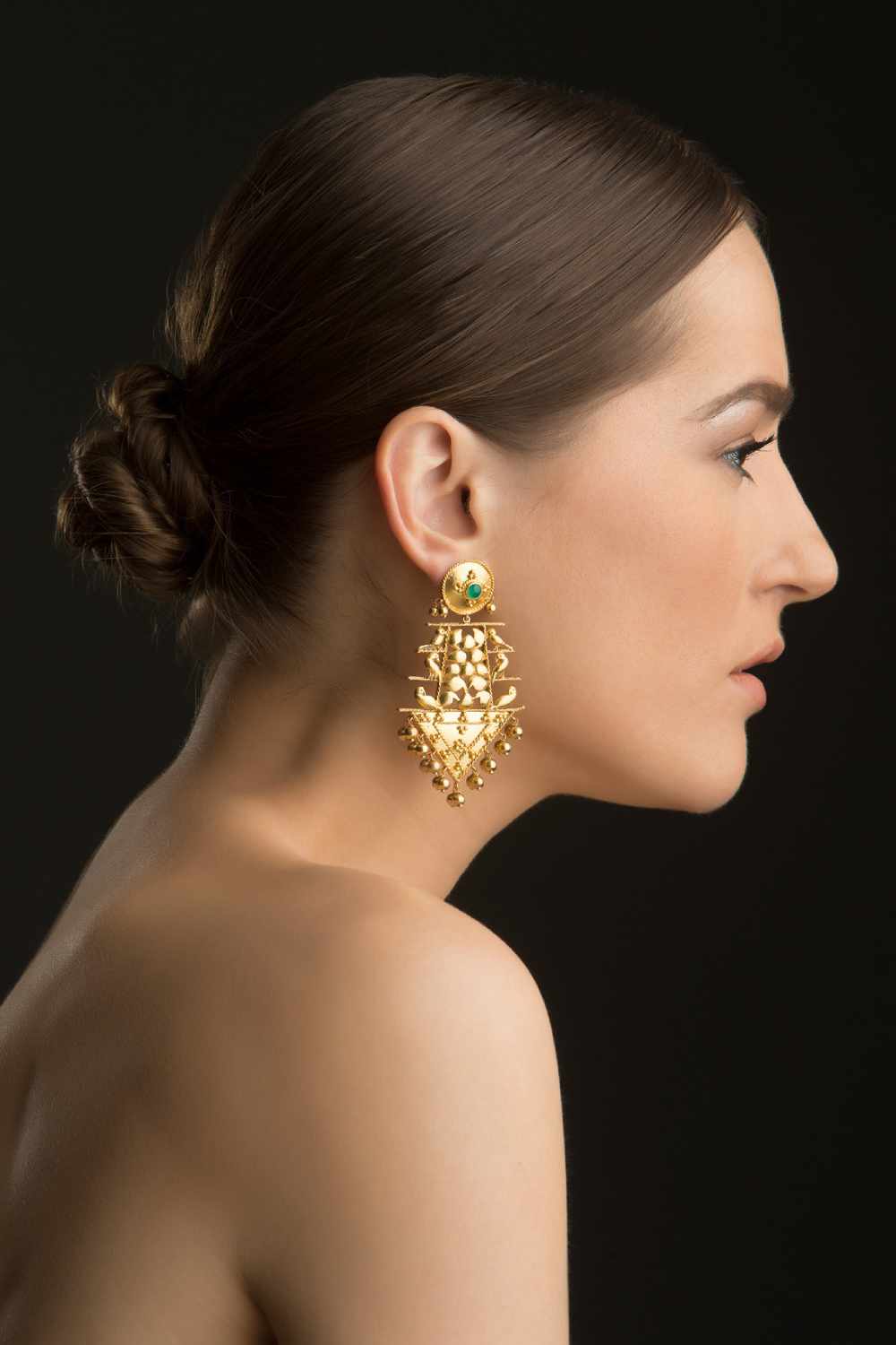 Gold Plated Sixbird Earring